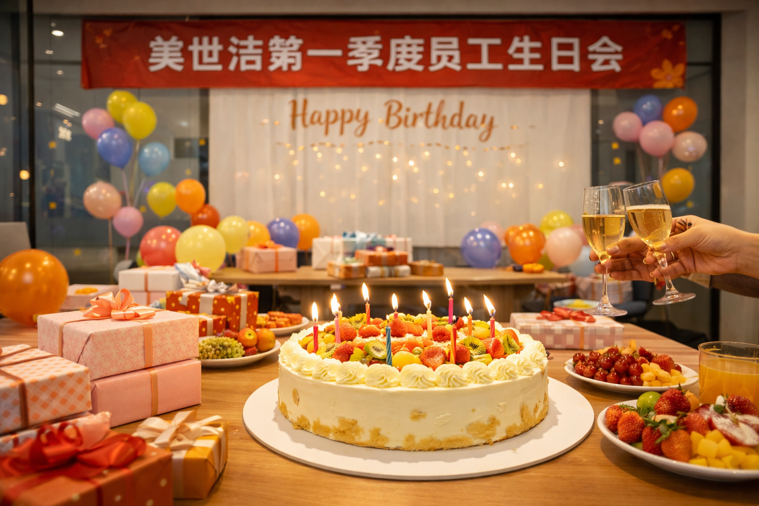 第1四半期社員誕生日祝賀会を開催