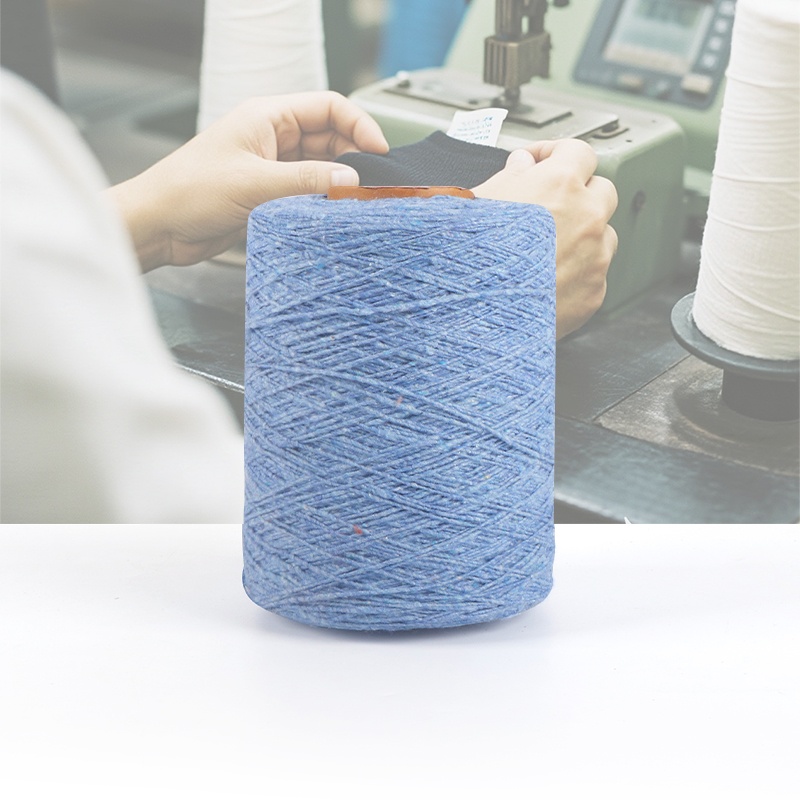 スパンブルーリサイクルブレンドコットンヤーン